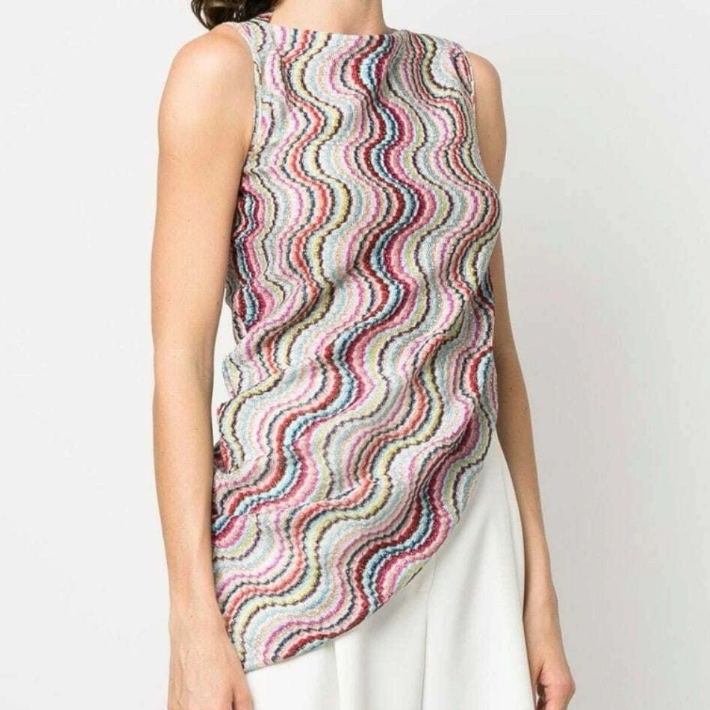 Missoni Asymmetrical Sleeveless Top Size It40/Us4 Nwt
